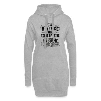 89 Years Of Being Awesome 89 Geburtstag 89 Jahre - Hoodie-Kleid - Grau meliert - Vorne