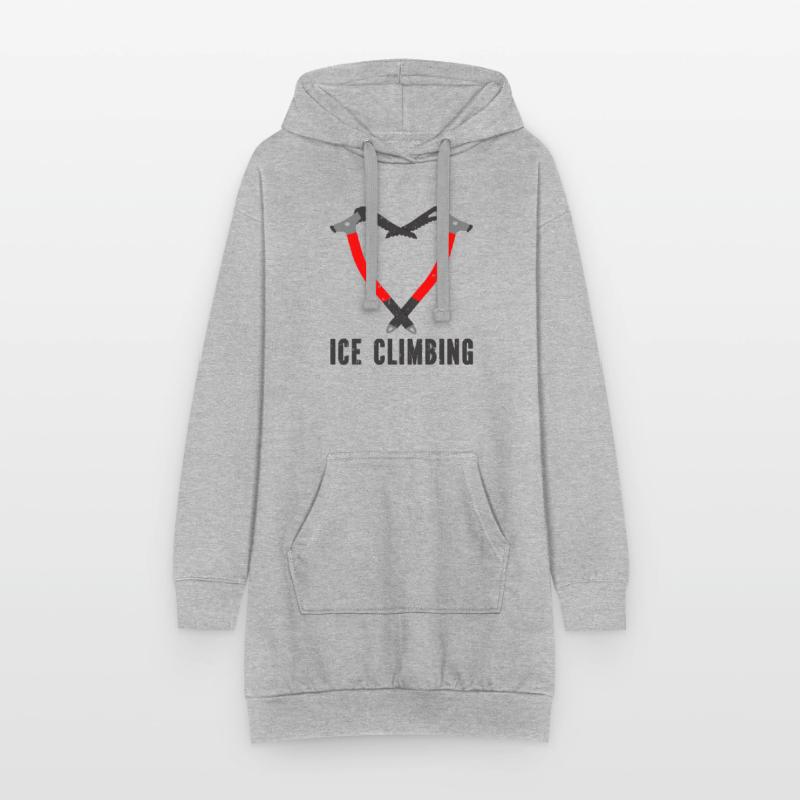 Ich Liebe Eisklettern Eiskletterer Eispickel Hoodie-Kleid