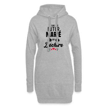Cadeau Je suis un futur marié qui déchire - Sweat-shirt à capuche long Femme - gris chiné - Devant