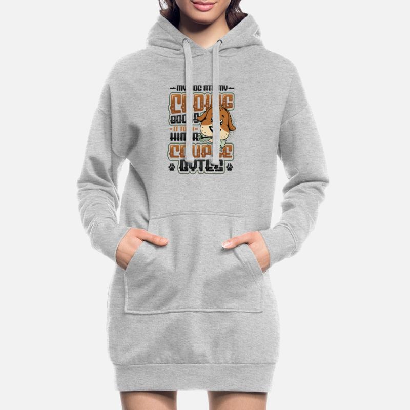 Dog Bytes Code Programmation de blagues informatiques Sweat-shirt à capuche long Femme