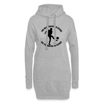 Fußballspieler Fußball Vater Fußballtrainer Papa - Hoodie-Kleid - Grau meliert - Vorne