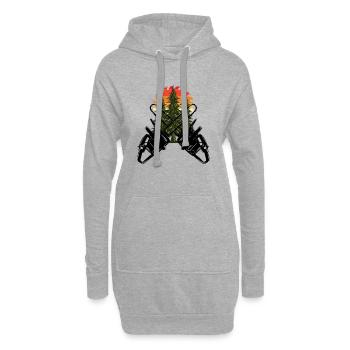 Tronçonneuse Axe Forester Bûcheron Scie Chaîne - Sweat-shirt à capuche long Femme - gris chiné - Devant