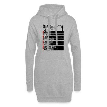 Chef de chœur Orchestre Musique Musique Clé - Sweat-shirt à capuche long Femme - gris chiné - Devant
