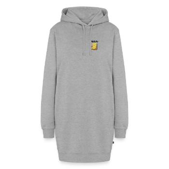 Moin Strandkorb Urlaub Nordlicht Nordisch Ostsee - Hoodie-Kleid - Grau meliert - Vorne