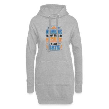 Meinungen Datenmangel - Datenwissenschaftler Daten - Hoodie-Kleid - Grau meliert - Vorne