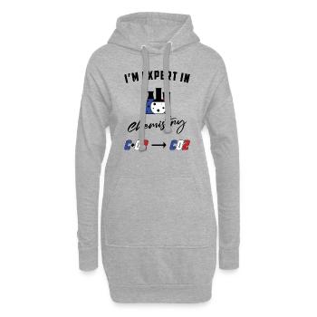 I'm expert in chemistry - Prof - Sweat-shirt à capuche long Femme - gris chiné - Devant
