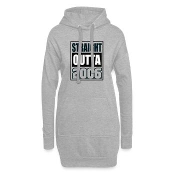 Straight Outta 2006 Geburtstag 2006 Geboren 2006 - Hoodie-Kleid - Grau meliert - Vorne