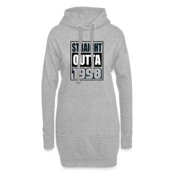 Straight Outta 1998 Geburtstag 1998 Geboren 1998 - Hoodie-Kleid - Grau meliert - Vorne