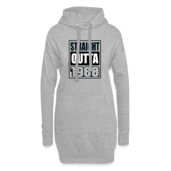 Straight Outta 1988 Geburtstag 1988 Geboren 1988 - Hoodie-Kleid - Grau meliert - Vorne
