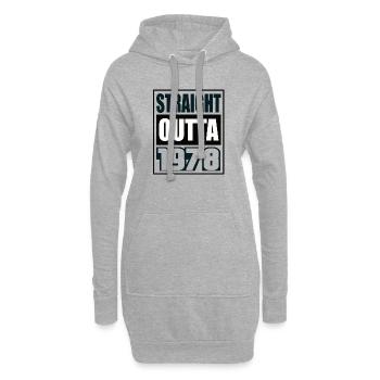 Straight Outta 1978 Geburtstag 1978 Geboren 1978 - Hoodie-Kleid - Grau meliert - Vorne