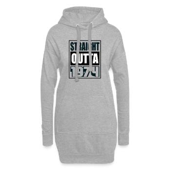 Straight Outta 1974 Geburtstag 1974 Geboren 1974 - Hoodie-Kleid - Grau meliert - Vorne