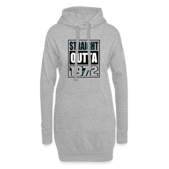 Straight Outta 1972 Geburtstag 1972 Geboren 1972 - Hoodie-Kleid - Grau meliert - Vorne