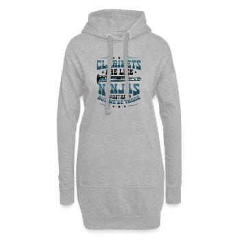Klarinetten Sind Wie Ninjas Marching Band - Hoodie-Kleid - Grau meliert - Vorne