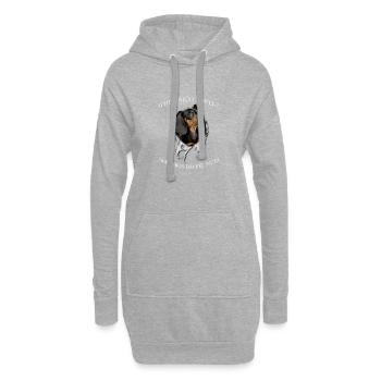 Mein Dackel ist perfekt für alle Hundebesitzer - Hoodie-Kleid - Grau meliert - Vorne