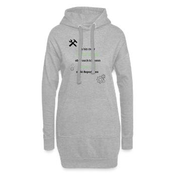 Ich bin zwar Elektriker lustig Spruch Geschenkidee - Hoodie-Kleid - Grau meliert - Vorne