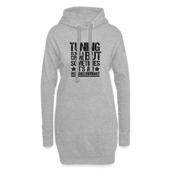 Tuning is not a Crime but Sometimes... - Hoodie-Kleid - Grau meliert - Vorne