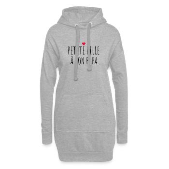 Petite fille à son Papa , Naissance , Enfant - Sweat-shirt à capuche long Femme - gris chiné - Devant