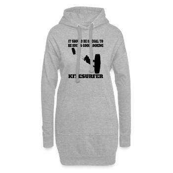 Kitesurfer Gift Surf Windsurf Windsurfer - Sweat-shirt à capuche long Femme - gris chiné - Devant