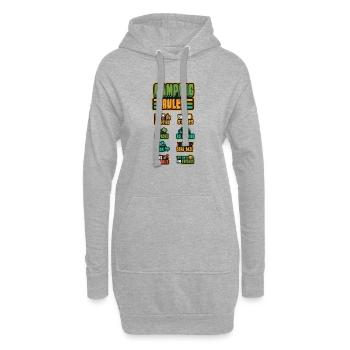 Campingregeln, Campingurlaub, Outdoor, Camper. - Hoodie-Kleid - Grau meliert - Vorne