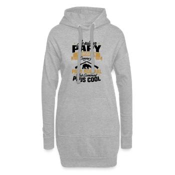 Je suis un papy chasseur comme un papy normal - Sweat-shirt à capuche long Femme - gris chiné - Devant