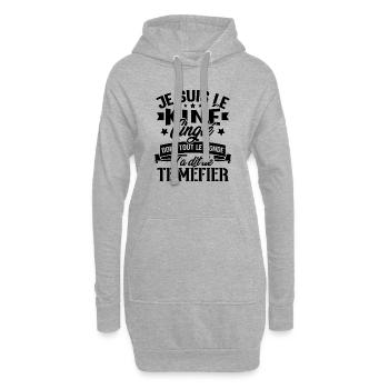 Je Suis Le Kiné Cinglé Humour Cadeau - Sweat-shirt à capuche long Femme - gris chiné - Devant