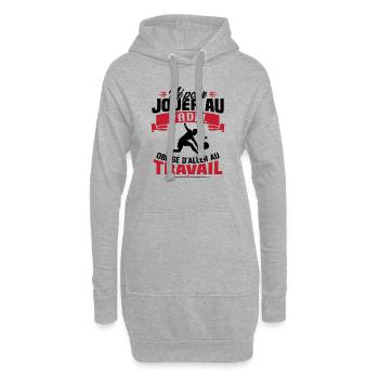 Né pour jouer au padel - Cadeau joueur de padel - Sweat-shirt à capuche long Femme - gris chiné - Devant