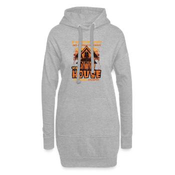 Lustiges Halloween-haus Spukt An Halloween. - Hoodie-Kleid - Grau meliert - Vorne