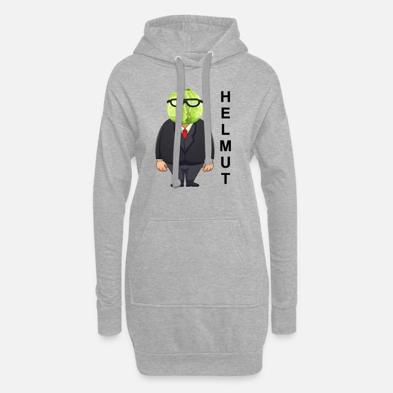 Helmut Kohl - Hoodie-Kleid - Grau meliert