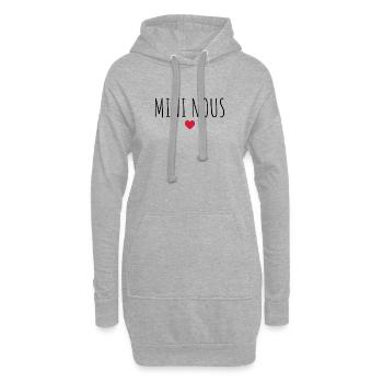 Naissance , Bébé , Papa , Maman - Sweat-shirt à capuche long Femme - gris chiné - Devant
