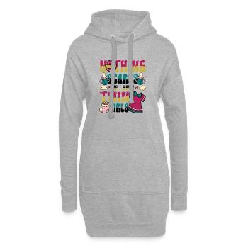 Nichts Macht Mir Angst, Ich Habe Zwillingsmädchen. - Hoodie-Kleid - Grau meliert - Vorne