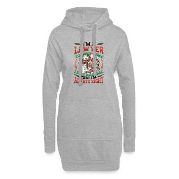 Anwalt, Ich Habe Immer Recht. - Hoodie-Kleid - Grau meliert - Vorne