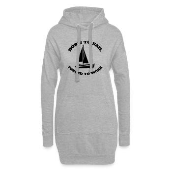 Segeln Segler Schiff Kapitän Segel Boot Segelsport - Hoodie-Kleid - Grau meliert - Vorne