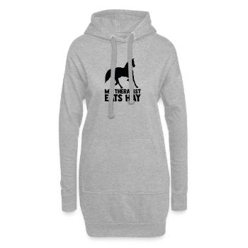 Reiten Pferd Reiterhof Reiterin Geschenk - Hoodie-Kleid - Grau meliert - Vorne