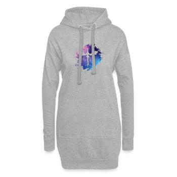 Signe du zodiaque de la tache du dragon - Sweat-shirt à capuche long Femme - gris chiné - Devant