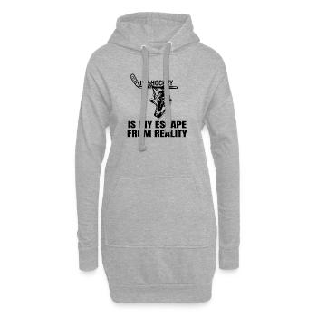 Eishockey Wintersport Geschenk Eishockeyteam - Hoodie-Kleid - Grau meliert - Vorne