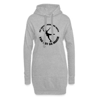 Eiskunstlaufen Schlittschuh Eislauf Eiskunstlauf - Hoodie-Kleid - Grau meliert - Vorne