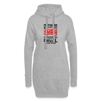 Pompiers Pompiers Pompier - Sweat-shirt à capuche long Femme - gris chiné - Devant
