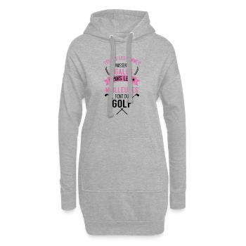 Les meilleures femmes font du golf Cadeau humour - Sweat-shirt à capuche long Femme - gris chiné - Devant
