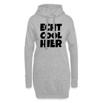 Echt Cool Hier - Hoodie-Kleid - Grau meliert - Vorne