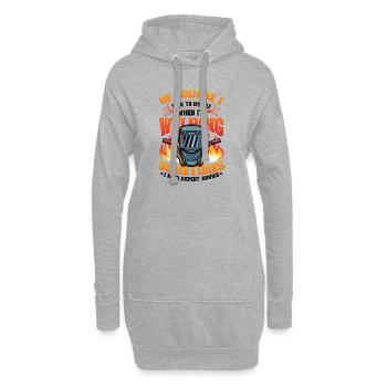 Conseils d’experts en soudage pour les soudeurs - Sweat-shirt à capuche long Femme - gris chiné - Devant
