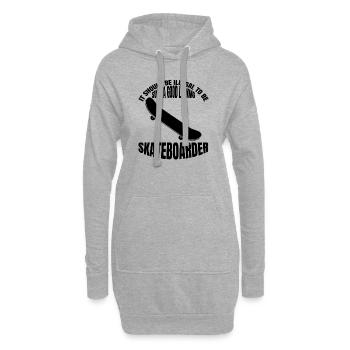 Skateboard Skating Longboard Skateboarding Skater - Sweat-shirt à capuche long Femme - gris chiné - Devant