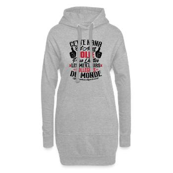 Collègue Nana, Cadeau meilleurs collègues du monde - Sweat-shirt à capuche long Femme - gris chiné - Devant