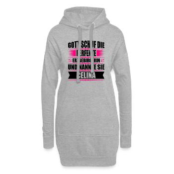 Erzgebirge Frau Namen Sachsen Celina - Hoodie-Kleid - Grau meliert - Vorne