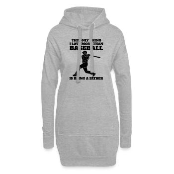 Baseball Vater Baseballliebhaber Baseballspiel Dad - Hoodie-Kleid - Grau meliert - Vorne