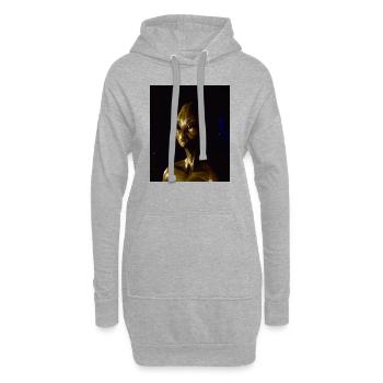 Alien - Hoodie Dress - heather grey - Front