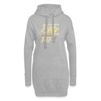 Dein Glaube Soll Größer Sein, Als Deine Angst. - Hoodie-Kleid - Grau meliert - Vorne