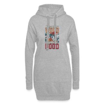 Holz Hacken Und Gut Aussehen Woodworker - Hoodie-Kleid - Grau meliert - Vorne