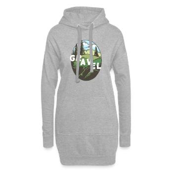 Gravel Natur vintage outdoor Wald Wiese Geschenk - Hoodie-Kleid - Grau meliert - Vorne