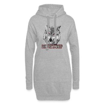 Sei kein Schaf - Hoodie-Kleid - Grau meliert - Vorne