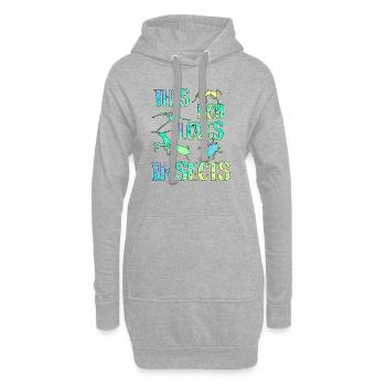 Ce garçon aime les insectes - Sweat-shirt à capuche long Femme - gris chiné - Devant